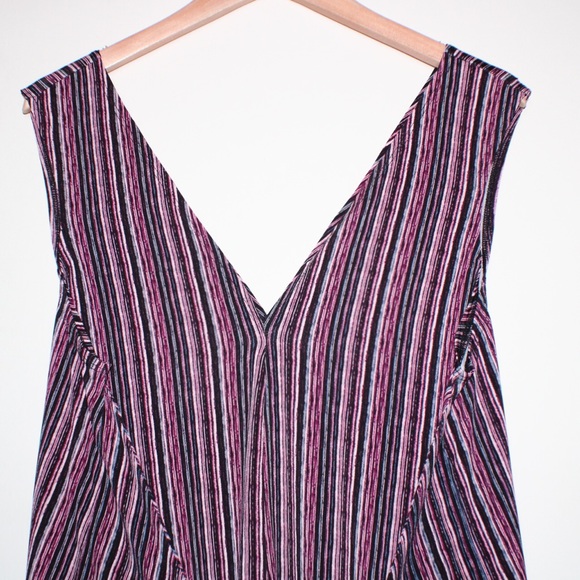 BCBGeneration Stripe Belted V-neck Shorts Romper - Picture 4 of 9